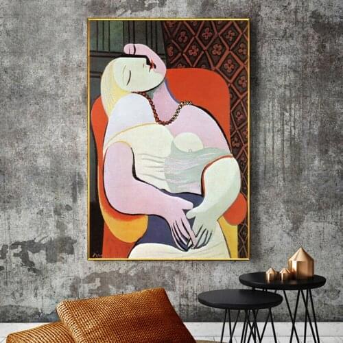 Abstract Style Famous Painting Woman in an Armchair Canvas Poster And Print Wall Picture For Home Room Cuadros Decoration