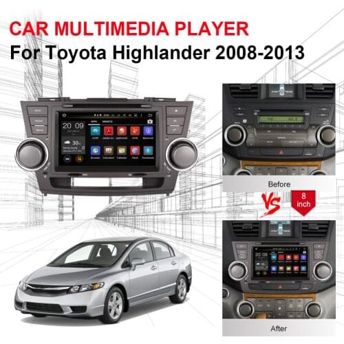 Android 9.0 Octa Core 4GB RAM Car DVD Multimedia Player GPS Navigation For Toyota Highlander 2008-2013 Radio Stereo Head Unit