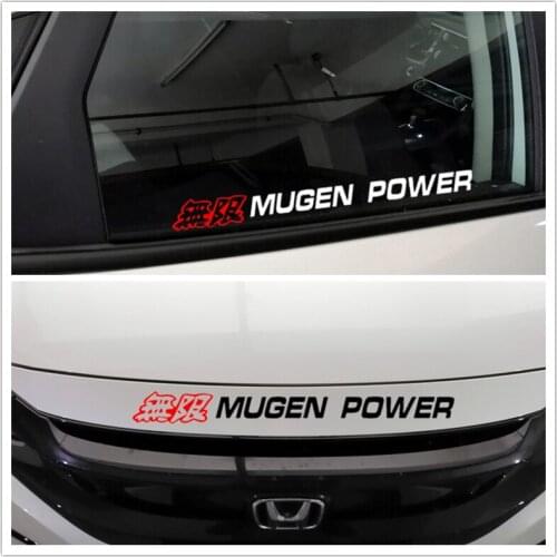Car Stickers Mugen Power Creative Decoration Decals For Honda Fit Civic CRV Door Windshield Auto Tuning Styling Vinyls D30