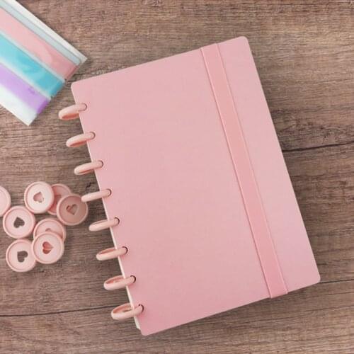 Mushroom Hole Notebook Planner Binder Notepad with Index Paper Loose-leaf A5 Binder Diary School Office Stationery Gift Supplies