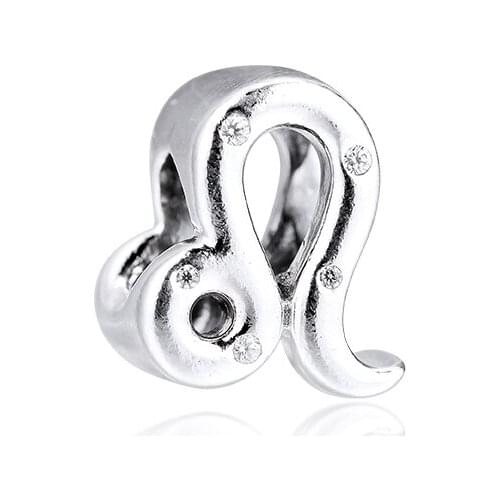GPY Sparkling Leo Zodiac Charms 925 Original Fit Pandora Bracelet Sterling Silver Charm Beads for Jewelry Making Jewellery