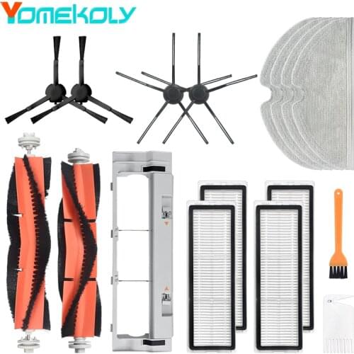 For Xiaomi Mijia Robotic Vacuum Cleaner 1T Main Brush Side Brush Mop Cloth Main Brush Cover Replacement Accessories Parts