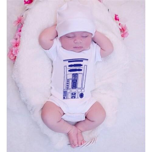 Cotton Newborn Baby Girls Boys Clothes Short Sleeve Bodysuits Print Star Wars Cute Summer Jumpsuit Outfits Baby Clothes DS19