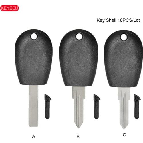 KEYECU 10PCS/Lot Transponder Key Shell Case With Plug Fob for Alfa No Logo