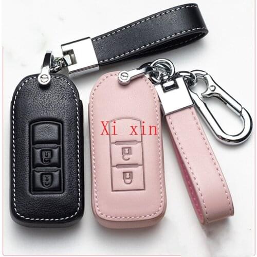 For Mitsubishi Outlander Eclipse lancer ASX Pajero leather special car key cover remote control protective case