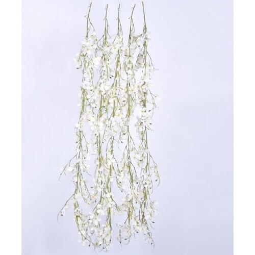Lychee Artificial White Oak Flower Wedding Ceiling Decorative Plants Modern Party Ornament Home Wall Decoration Crafts