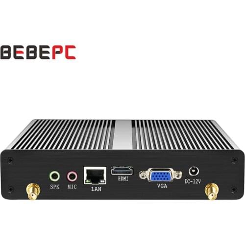 BEBEPC HTPC Mini PC Core i3 7100U i5 5287U 4200Y Pentium 4405U DDR3L HTPC WiFi Windows 10 minipc TV BOX Desktop Fanless Computer