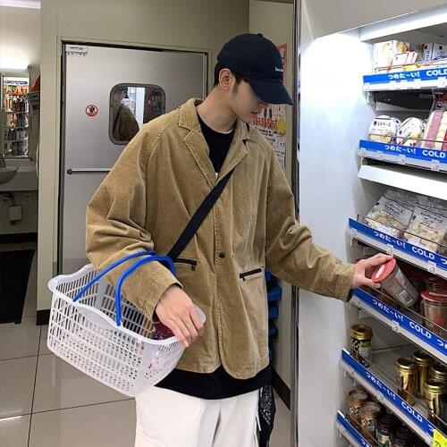 2020 Mens Corduroy Material Bf Wind Loose Coats Outerwear Western Suit Jackets Male High-quality Casual Blazers Plus Size M-XL