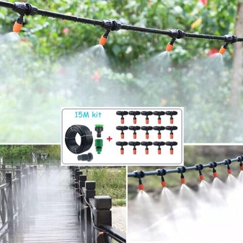 DIY Automatic Micro Drip Irrigation System Garden Irrigation Sprinkler Self Watering Kits Garden Pipe watering Device 15M kits