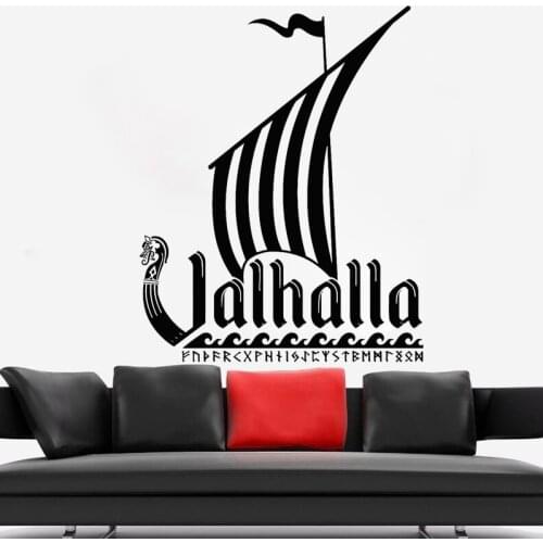 Ship Wall Stickers Dakar Viking Home Decor Middle Ages Style Art Mural Sail Boat Sticker Retro Bedroom Living Room Decoration