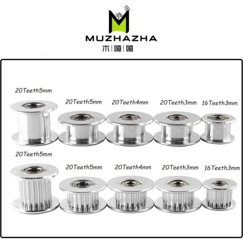 GT2 Idler Timing Pulley 16/20 Tooth Wheel Bore 3/5mm Aluminium Gear Teeth Width 6/10mm 3D Printers Parts For Reprap Part