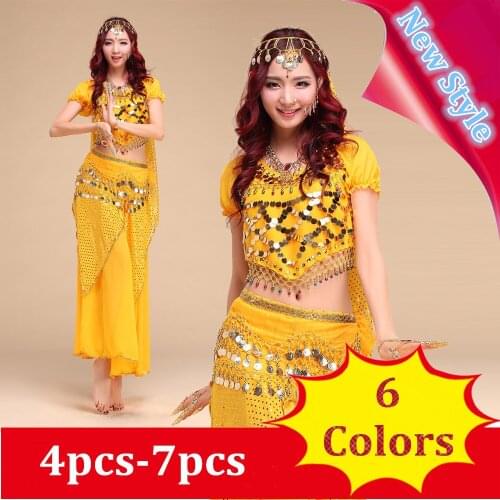 New Style Belly dance costume bellydance clothesbelly dance set indian dance wear 4pcs-7pcs,6 colors for your choice