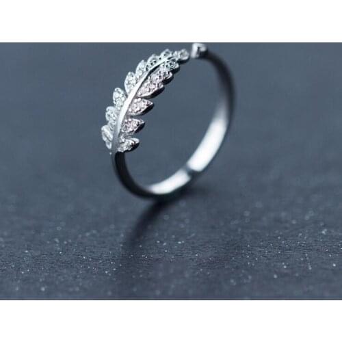 Oly2u Bohemian Vintage Leaf Rings for Women Bijoux Adjustable Female Wedding Ring Finger Rings Anillos Wholesale
