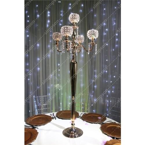 4pcs/lot Free shipment Candelabra centerpiece crystal candle holder 47" tall wedding centerpiece event party decorations road