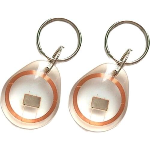 1PCS T5577 Transparent Keyfobs Rfid Tag Writable Rewritable Copper Coil Transparent Coin Card Keyfob