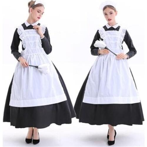 Drop Shipping New Oktoberfest Castle Filipino Maid Dress Halloween Cosplay Costume Plus Sizes