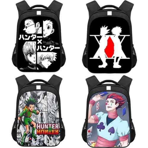Anime HUNTERxHUNTER Backpack Hunter X Hunter Boys Girls School Bag HXH Killua Zoldyck Gon Freecss Chrollo Book Bag