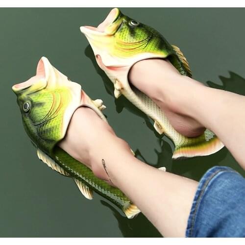 2020 New Arrival Fish Slippers Unisex Designer Animal Slides Summer Flip Flops Boys Girls Funny Slippers Men Shoes