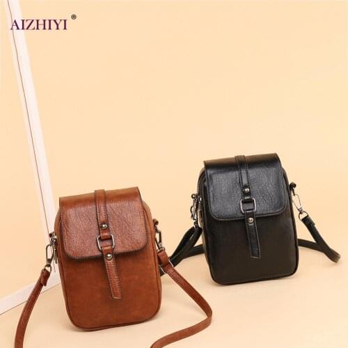 Fashion Retro PU Leather Women Shoulder Bag Double Layer Zipper Phone Money Pouch Lady Travel Daily Messenger Satchel Handbags