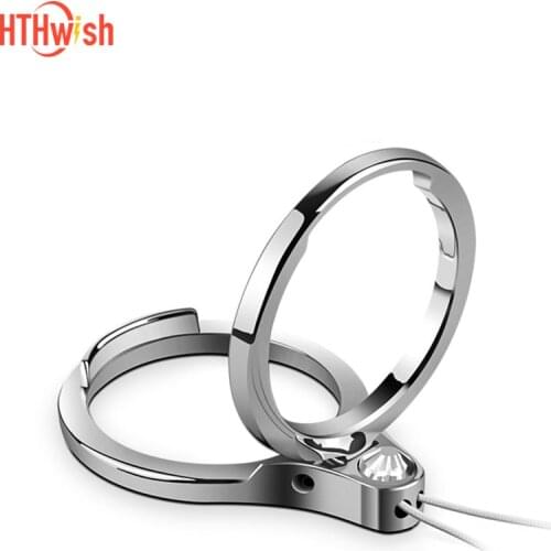 Universal 360 Degree Finger Ring Lanyard 2 in 1 Mobile Holder Metal Stand and Ring Hang Rope For Smartphone phone U Disk