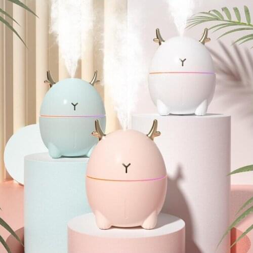 200ML USB Air Humidifier Cute Pet for Car Mini Household Small Aromatherapy Creativity Bear Humidifier LED Night Lamp