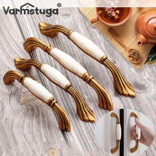 VARMSTUGA Modern Coffee Ceramic Cabinet Handles Drawer Knobs Kitchen Handles Drawer Pulls Ceramic Handles Furniture Handles