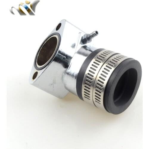Performance chrome Alloy ATV intake manifold for Scooter GY6 125 GY6 150 152QMI 157QMJ CVK PWK 30 PE Carburetor intake Manifold