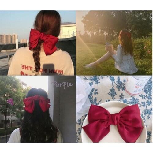 Ribbon Hairgrips Big Large Bow Hairpin For Women Girls lolita Hair Clip Cute Barrette Hair Accessories B1238