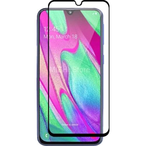 Protective glass on the for samsung a40 tempered glass full cover for samsung galaxy a40 a 40 40a a405f protect tremp film 5.9"