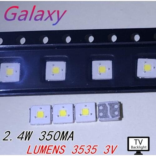 FOR 110PCS Original LUMENS LED 3535 Light Beads Cool white High Power 2.4W 3V For LED LCD TV Backlight Applicatio
