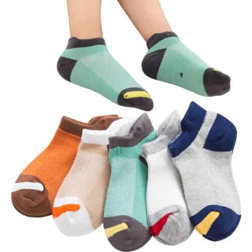 2018 Summer New Children Socks Mesh Style Cotton Baby Boat Socks 1-10 Year Boys Girls Kids Socks