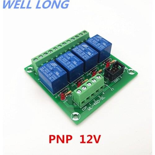4 Channel PNP Type 12V 10A Power Relay Interface Module,SONGLE SRD-12VDC-SL-C Relay