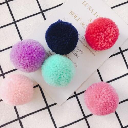 6 pieces/lot fuzz ball color ball earrings material pendant key chain decorative pendant Other