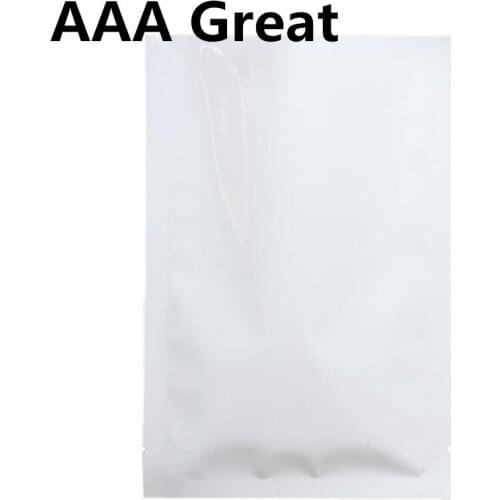 AAA Great Multifunction 100Pcs/Lot Vacuum Sealer Aluminum Foil Mylar Bags Food Storage Pouches For Kitchen Tools White Open Top