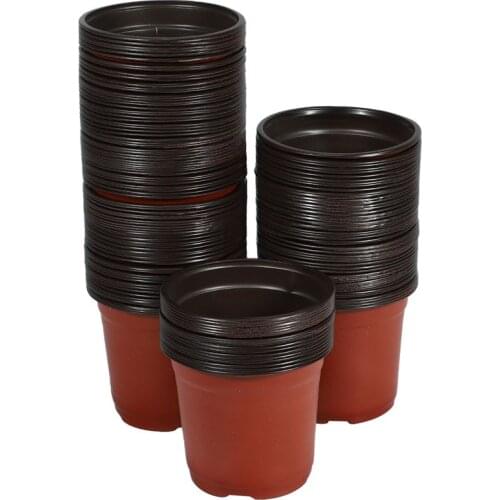 Promotion! 150Pcs 4.72 Inch Plastic Flower Seedlings Nursery Supplies Planter Pot/Pots Containers Seed Starting Pots Planting Po