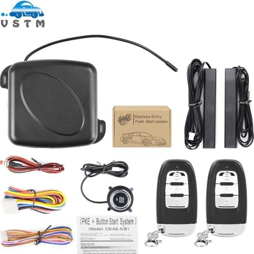 Auto Car Alarm Car Engine Push Start Button RFID Lock Ignition Starter Keyless Entry Start Stop Immobilizer Anti-theft System