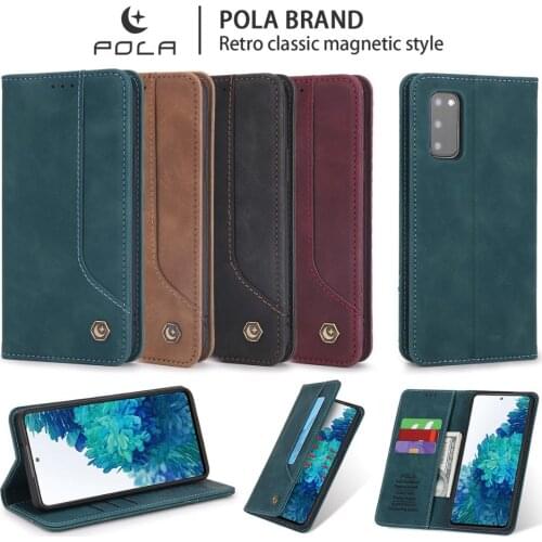 Luxury Leather Case For Samsung Galaxy Note 20 Ultra S20 S10 S9 plus A21s A31 A51 A71 A41 A50 A11 M31 A70 Magnetic Card Cover