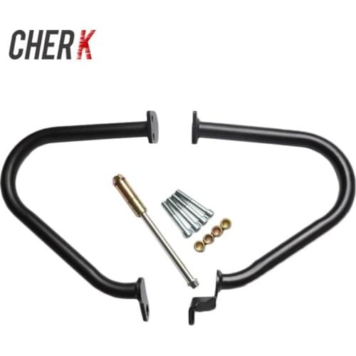 Cherk Black Motorcycle Steel Front Engine Guard Highway Crash Bar Protection For Triumph Bonneville T100 T900 2009-2017