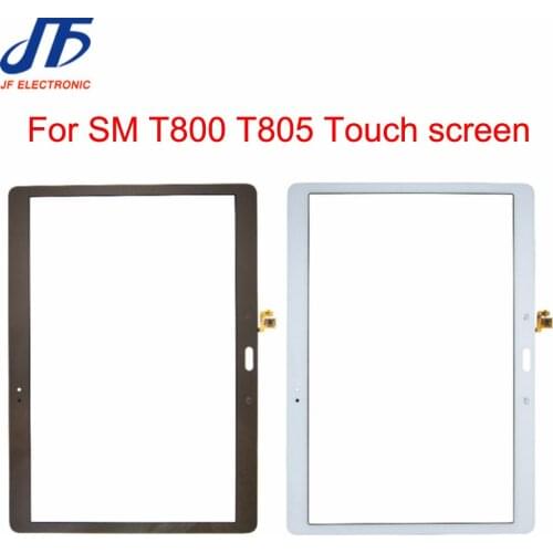 50Pcs/lot Black White touch panel For Samsung Galaxy S SM T800 T805 Touch Screen Digitizer Front outer Glass Replacement parts