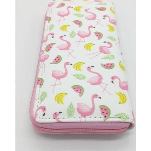 PU Long Female Hand Wallet Fashion Cartoon Pattern Purse Zipper Clutch Coin Purse For Leisure Walltes