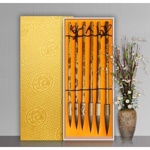 Ancient and modern wenjutang moustache brush Xiangfei bamboo Professional Calligraphy Lake brush set top 10 top grade Huzhou