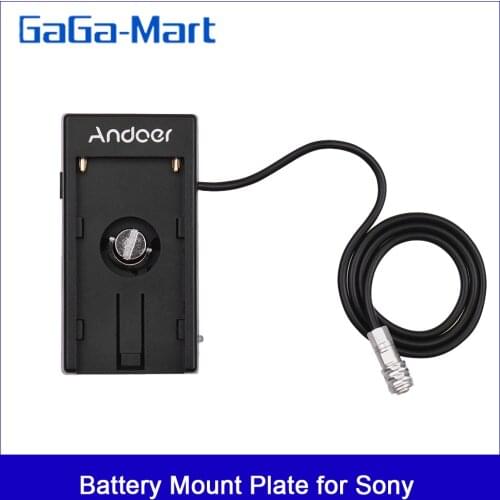 Andoer Camera DV Battery Power Mount Plate Adapter for Blackmagic Cinema Pocket Camera BMPCC 4K for Sony NP-F970 F750 F550