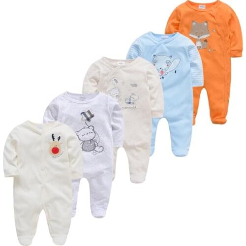 Honeyzone 2019 New Born Baby Clothes 100%Cotton Romper Girl Clothes O-Neck Overalls Baby Boy Rompers Full Sleeve Jumpsuits