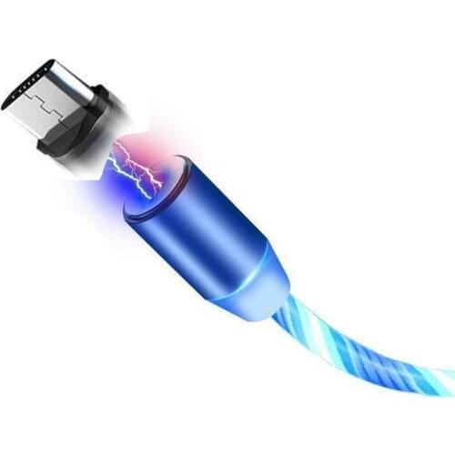 Circular Magnetic Streamer Data head Magical Glow Nighttime Mobile Phone Charging head For Apple Android Typec