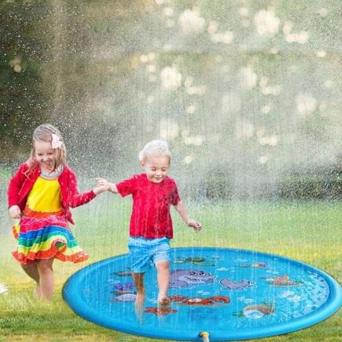 Summer Lawn Children Water Game Play Mat Kids Outdoor Sprinkler Mat For Kids Pool Games Toy Splash Water Toy Bath Beach Pad