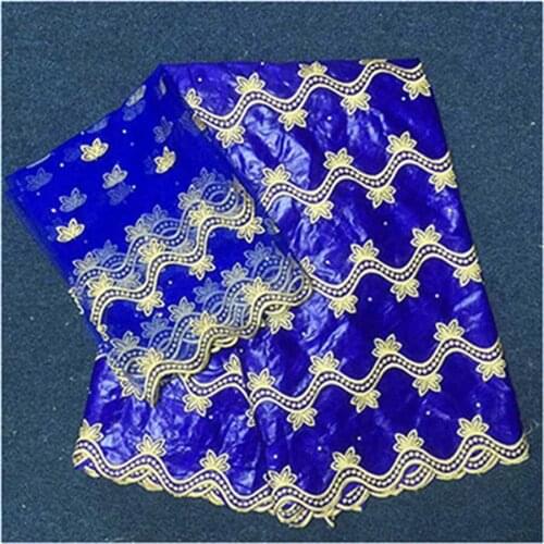 STILL FLY hot selling african bazin riche fabrics 2019 nouveau cotton brode bazin brode high quality nigerian gele headtie 7yard