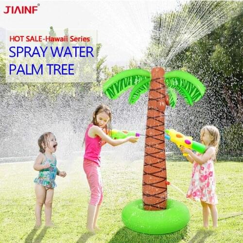 Inflatable Sprinkler Palm Tree Water Play toys for Kids, Spray Water Tree Toy for Outdoor Summer Fun Backyard Party Decoration