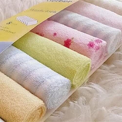 8Pcs Handkerchief Eco-friendly Breathable Cotton Baby Square Towel Supplies for Home