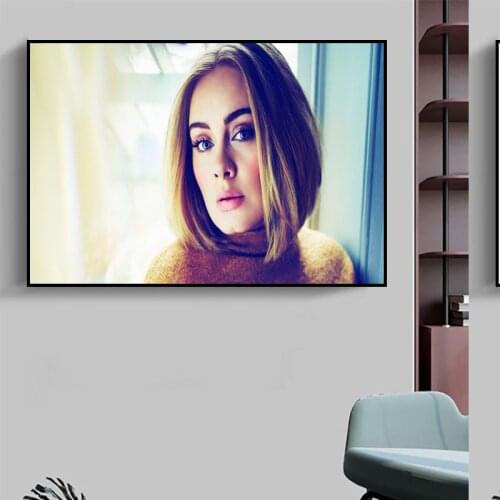 New Arrival Custom Adele Poster Home Decoration Fashion Silk Fabric Wall Poster 27X40cm30X45cm
