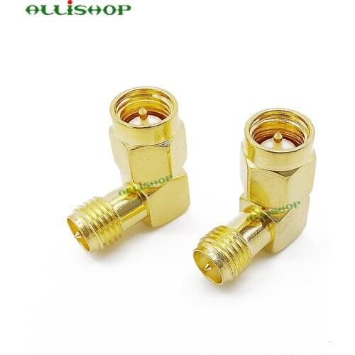 SMA Adapter Right Angle SMA Male Plug to RP SMA Female Plug RF Adapter Connector SMA series RF coaxial coax Assembly